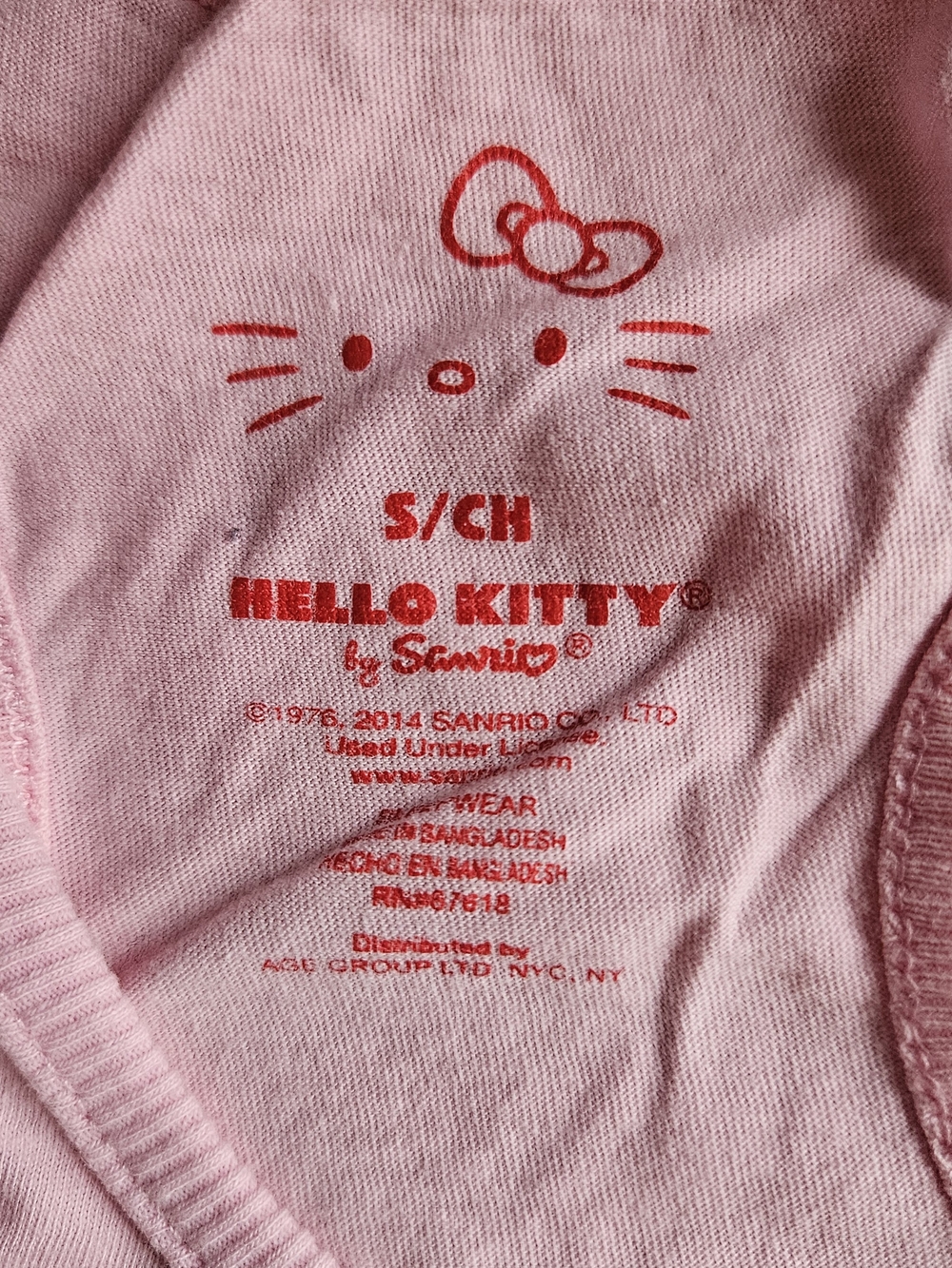 Hello Kitty Light Pink Lace-Trim Pajama Set. - Picture 6 of 6